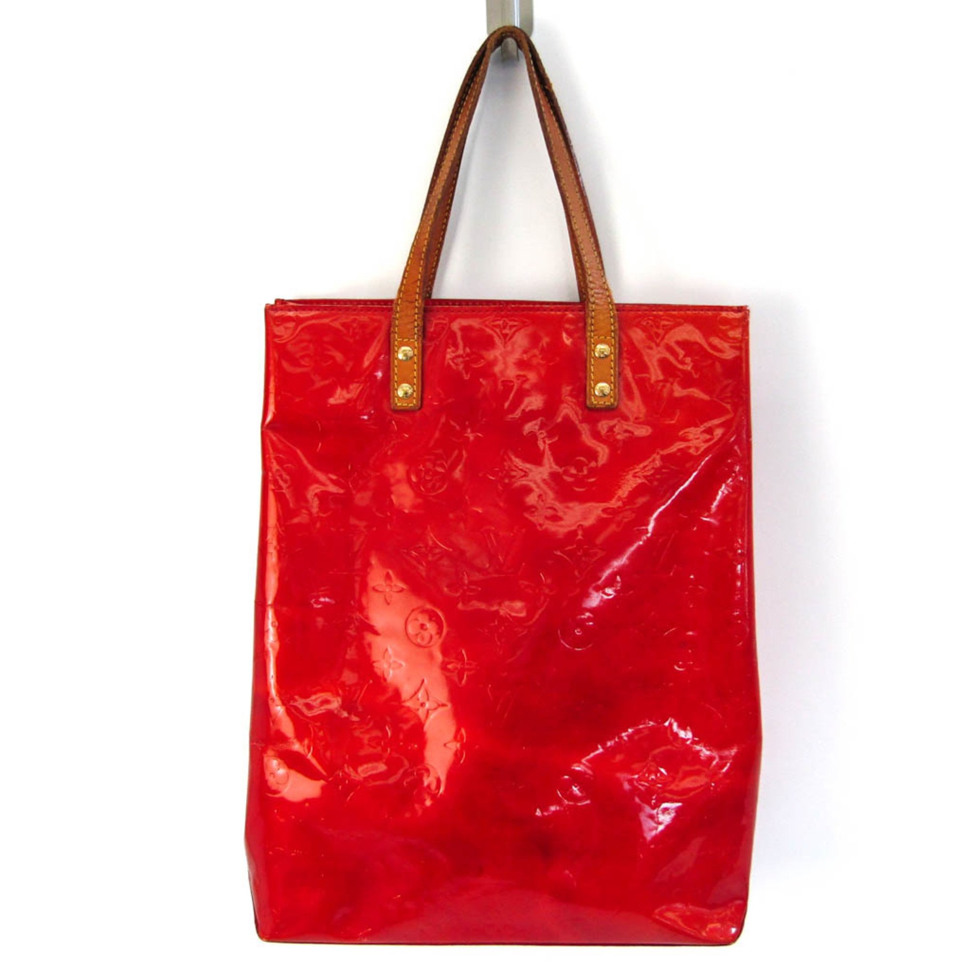 Louis Vuitton Monogram Vernis Lead Mm M91086 Women's Handbag Rouge